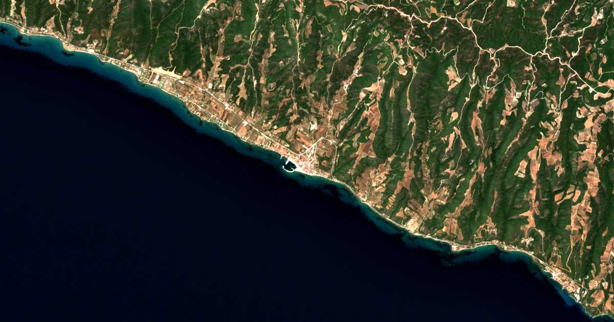 Carte satellite de Néa Skióni