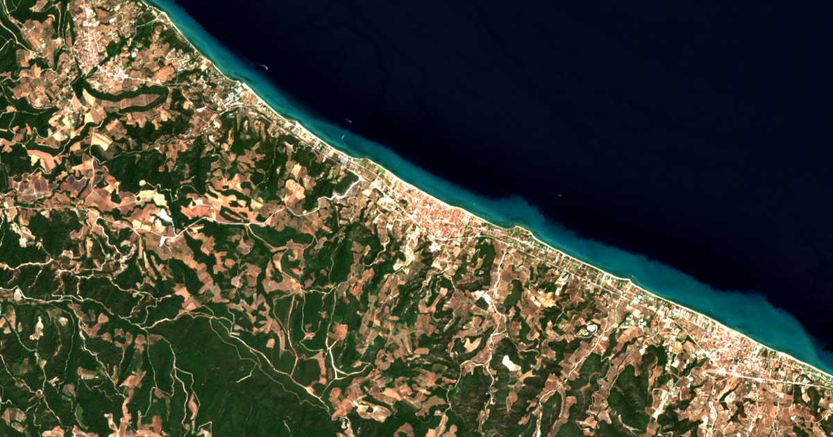 Carte satellite de Polýchronon