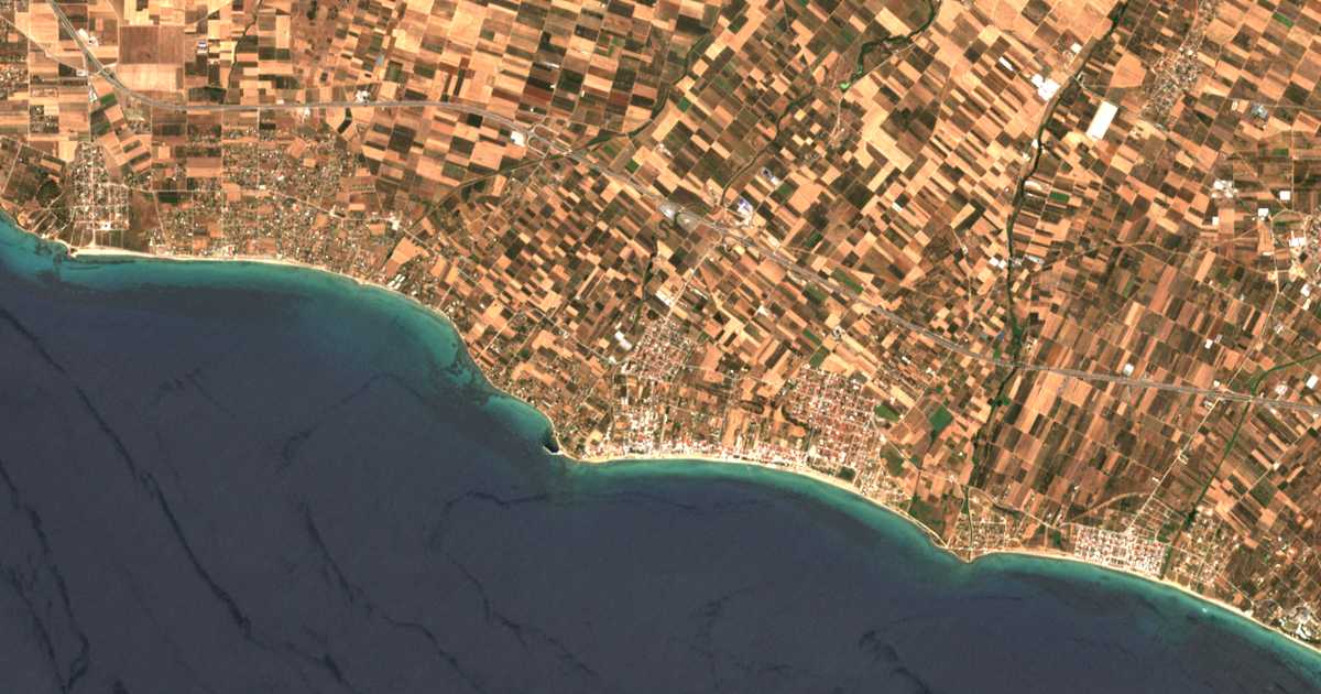 Carte satellite de Néa Plágia