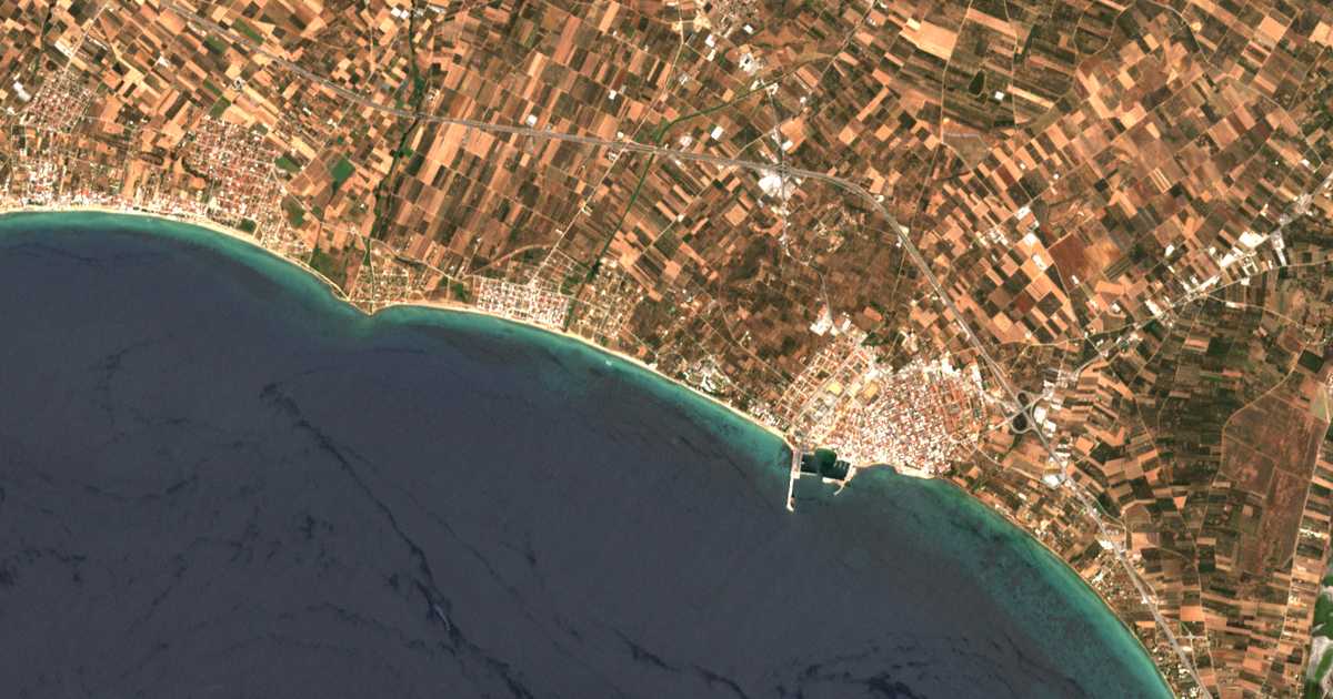 Carte satellite de Paralía Portariás