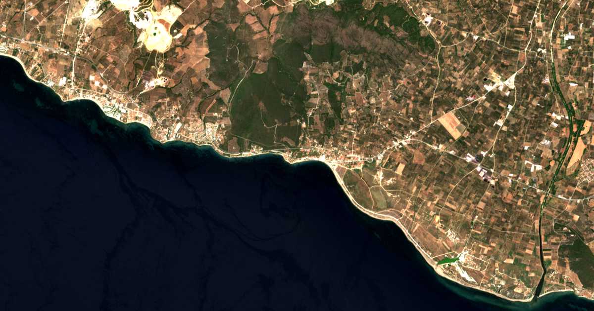 Carte satellite de Psakoúdia