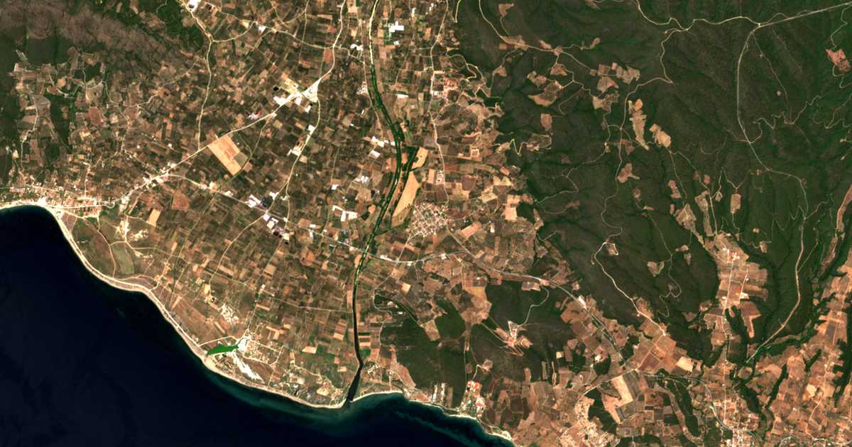 Carte satellite de Vatopédion