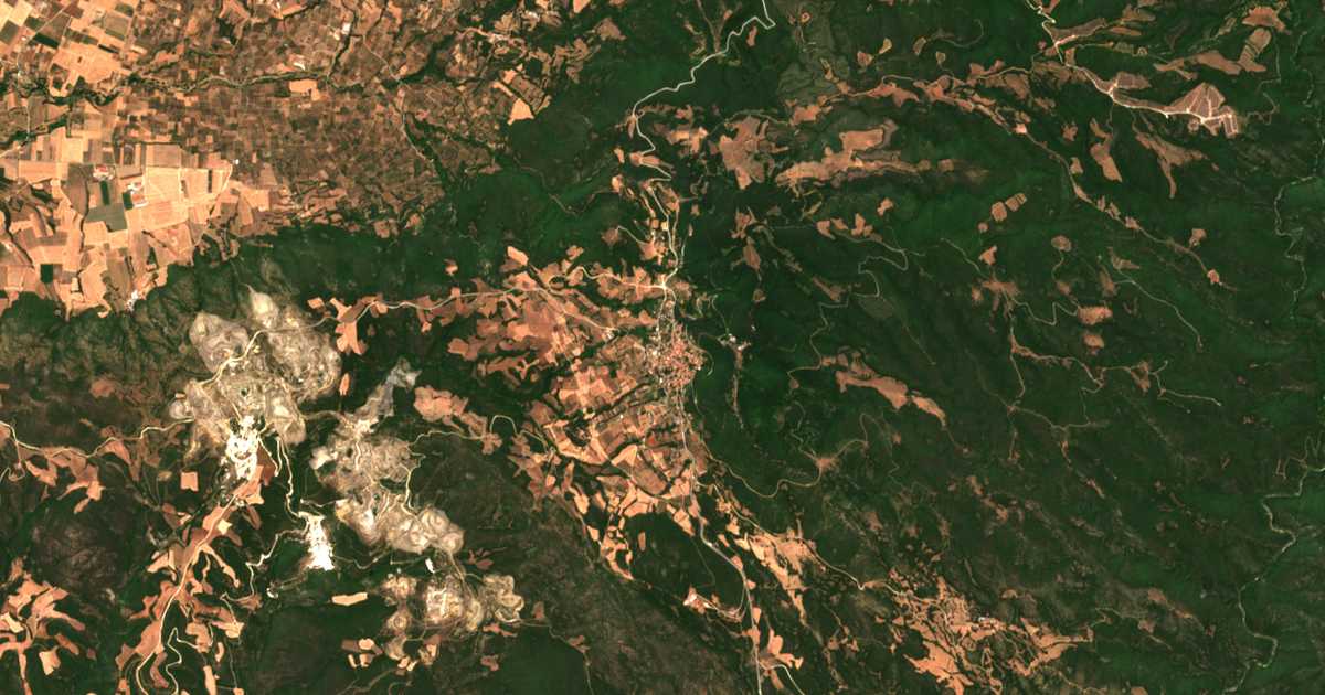Carte satellite de Vávdos