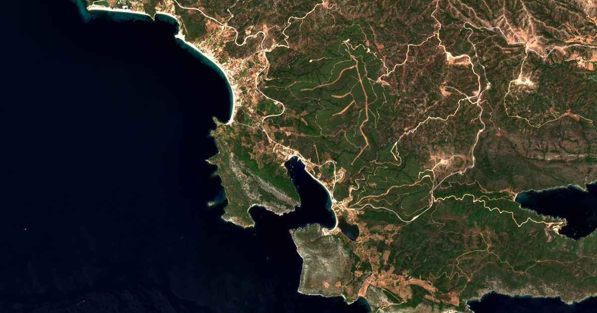Carte satellite de Koufós