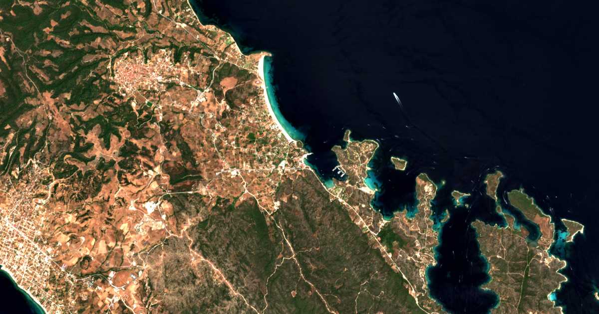 Carte satellite de Órmos Panagías