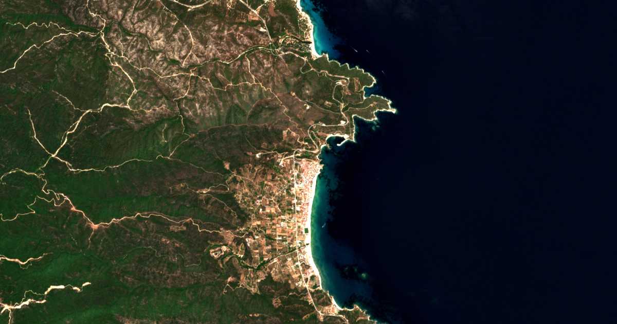 Carte satellite de Sárti