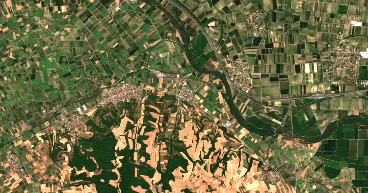 Carte satellite de Kypséli