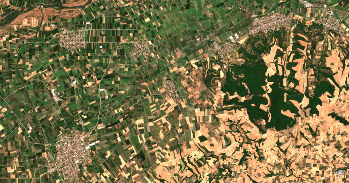 Carte satellite de Néos Pródromos