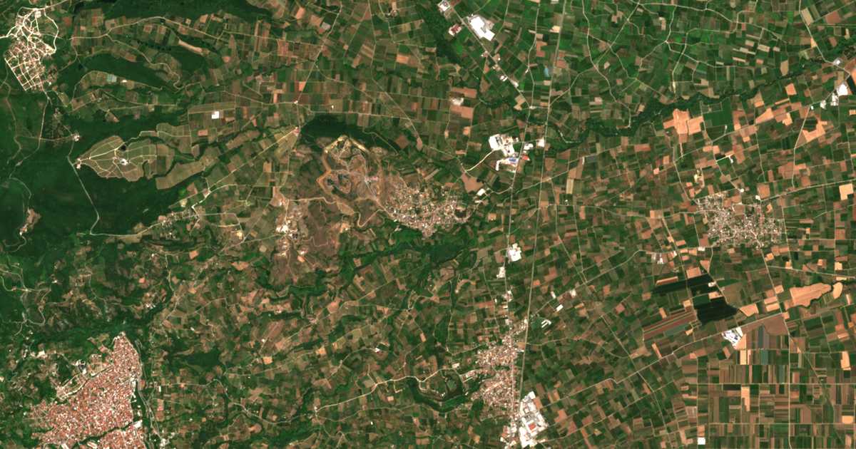 Carte satellite de Lefkádia