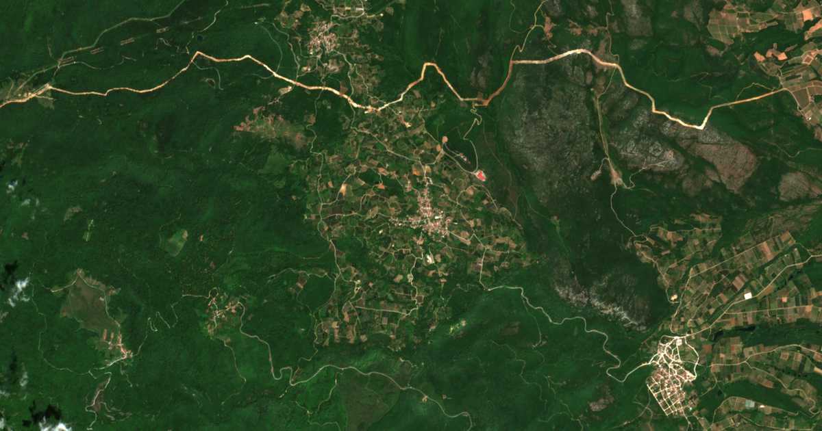 Carte satellite de Rodochóri