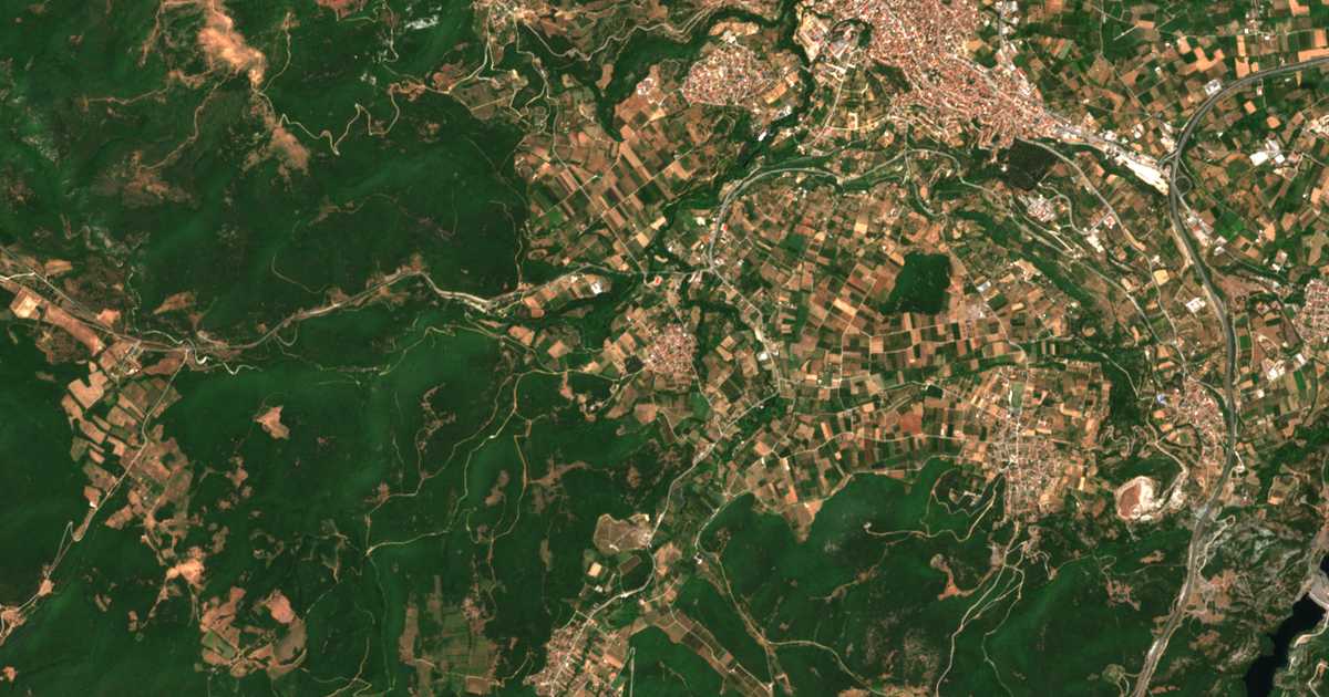 Carte satellite de Tripótamos