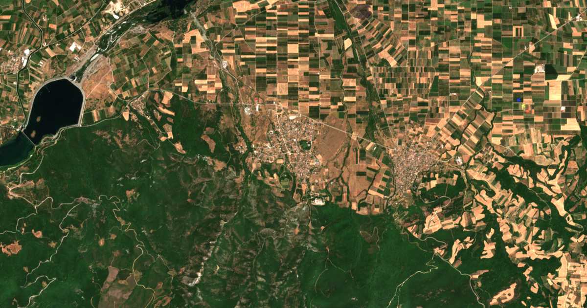 Carte satellite de Vergína