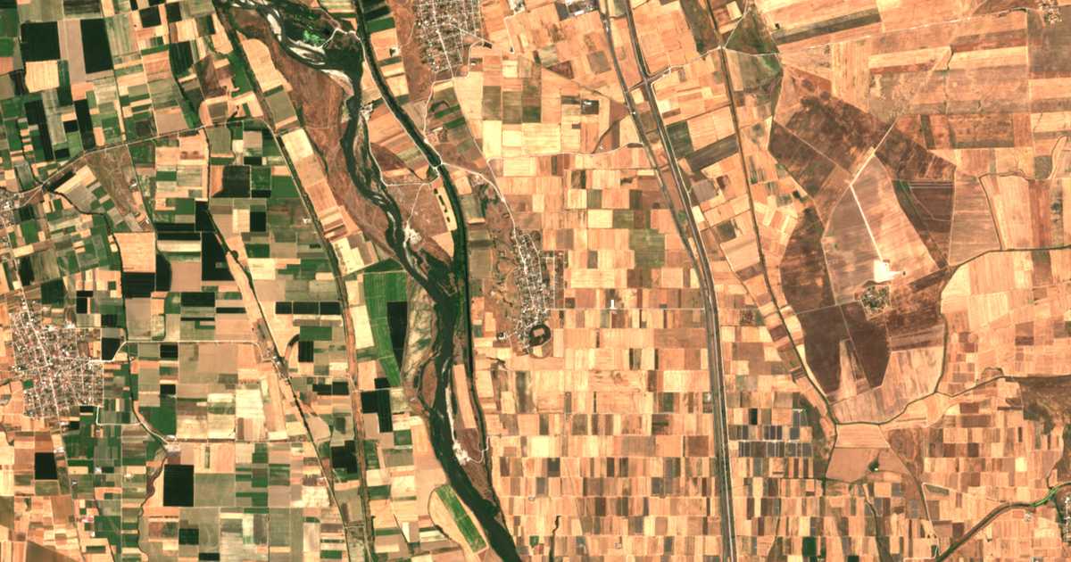 Carte satellite de Axiochóri