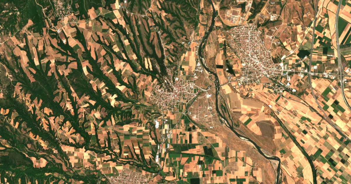 Carte satellite de Axioúpoli
