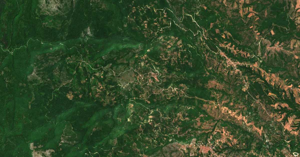 Carte satellite de Kastanerí