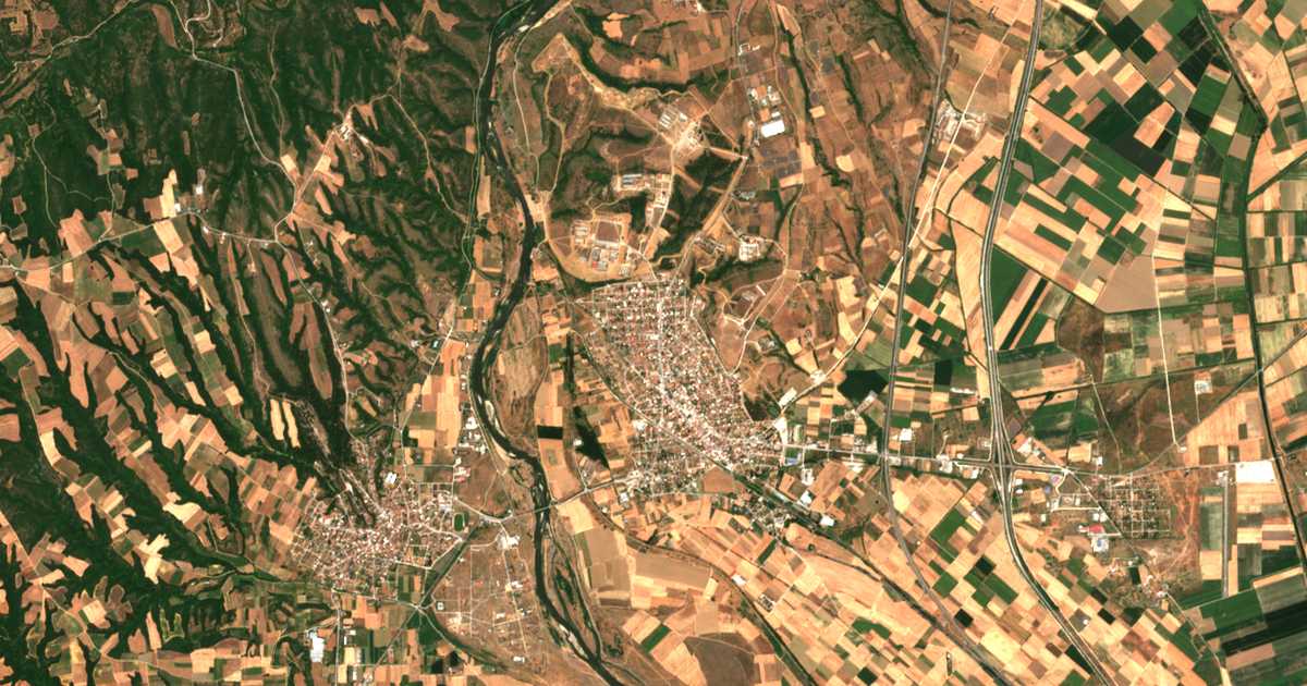 Carte satellite de Polýkastro
