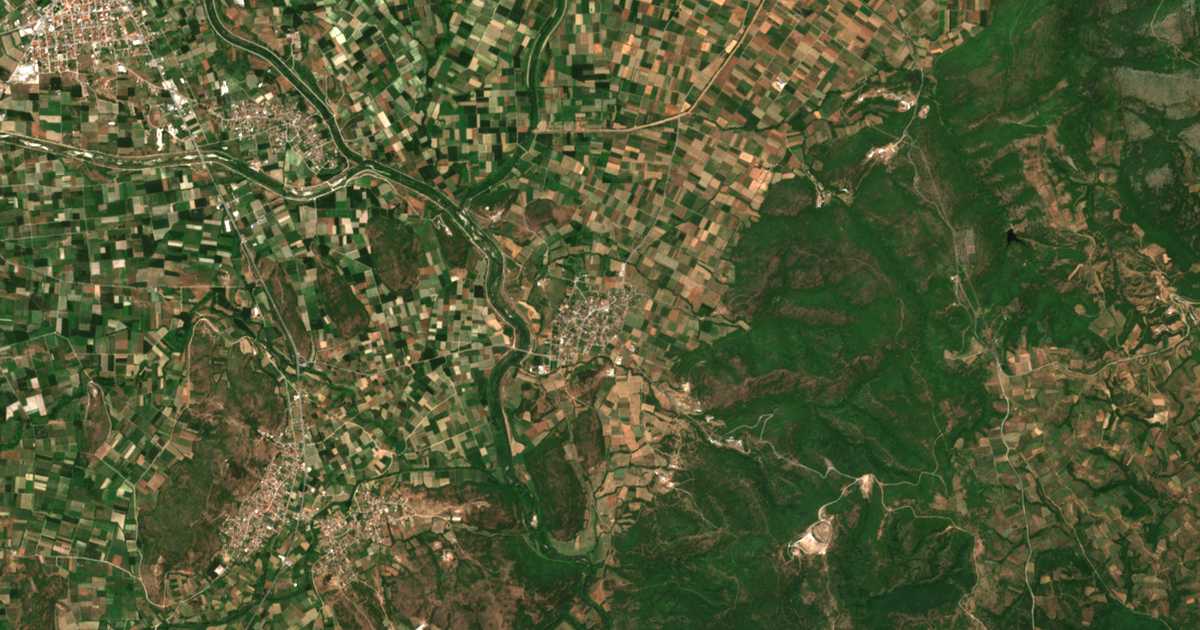 Carte satellite de Chrysí
