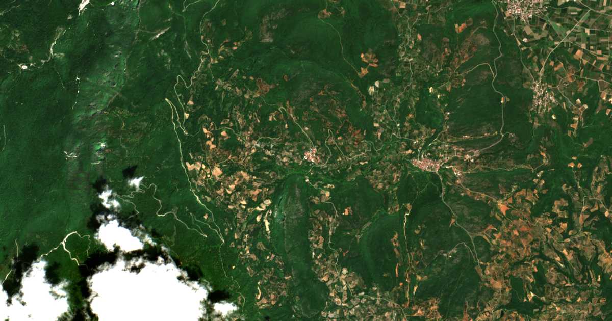 Carte satellite de Kato Koryfi