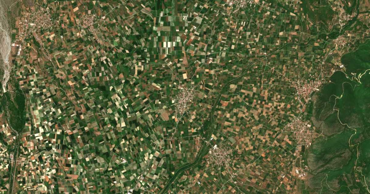 Carte satellite de Rizochórion
