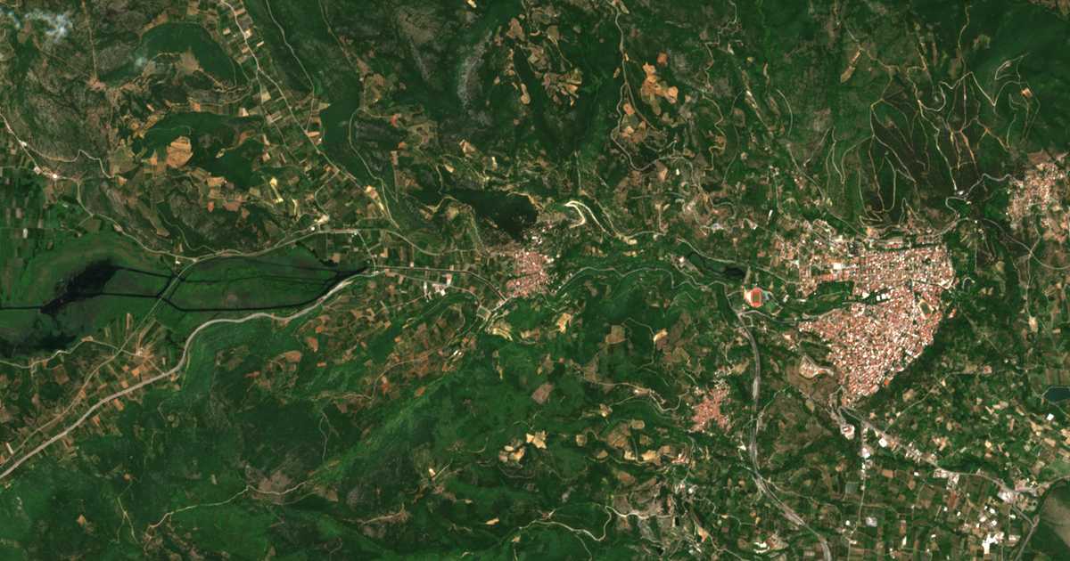 Carte satellite de Ágras