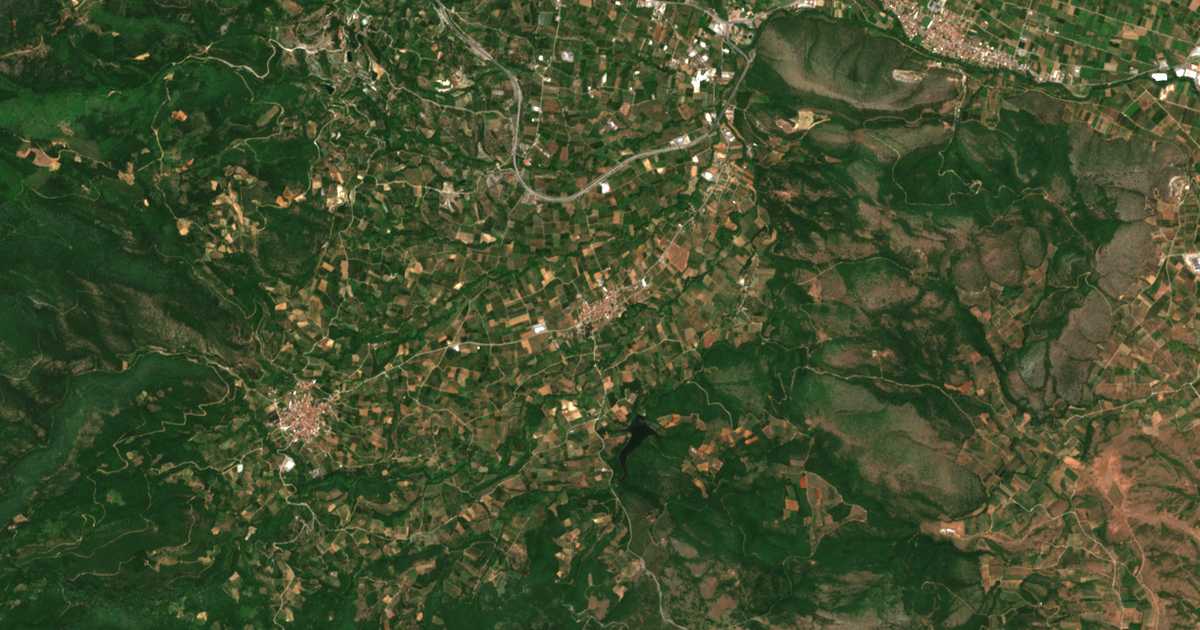 Carte satellite de Platáni