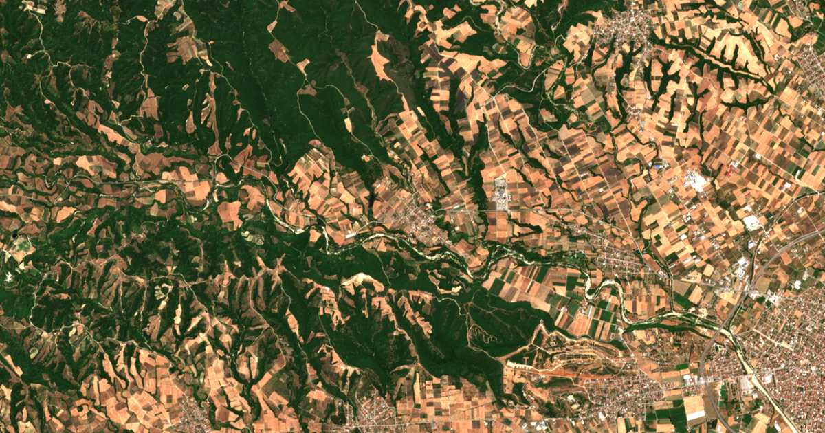 Carte satellite de Aronás
