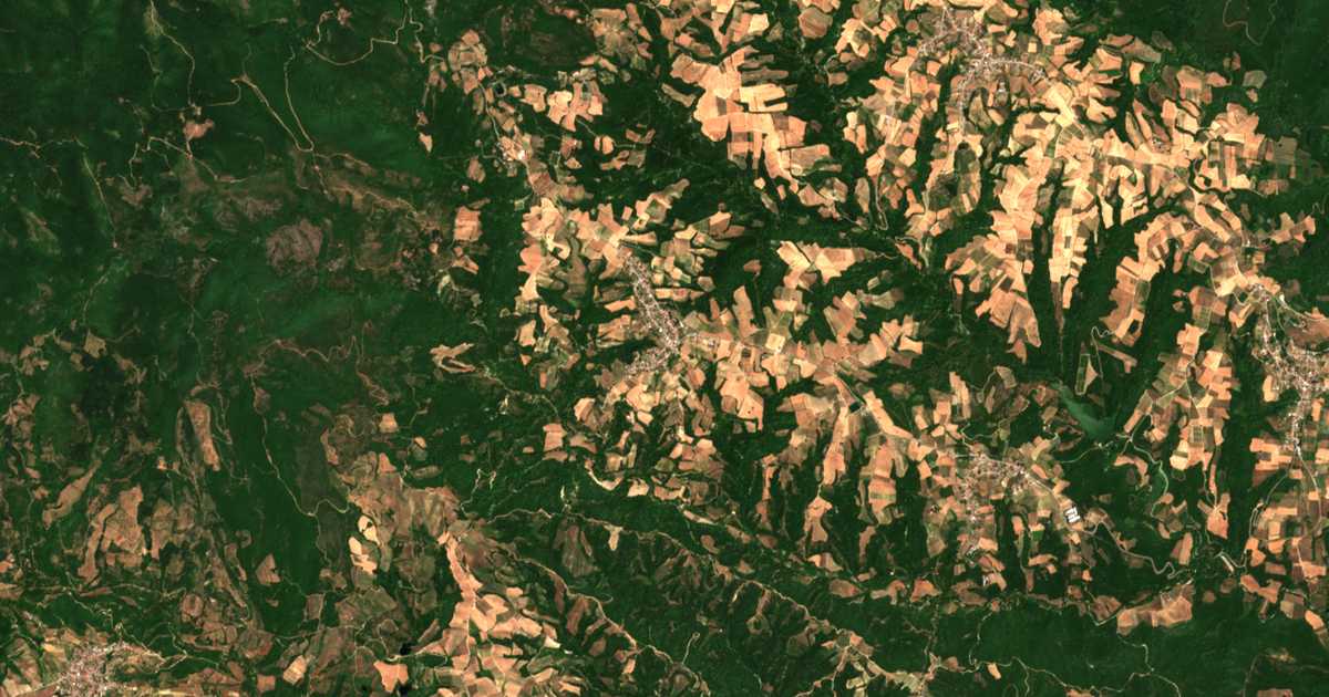 Carte satellite de Katalónia