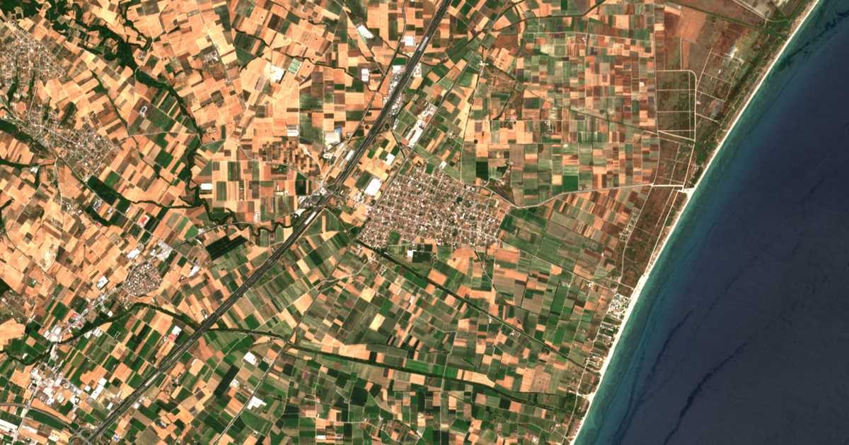 Carte satellite de Korinós