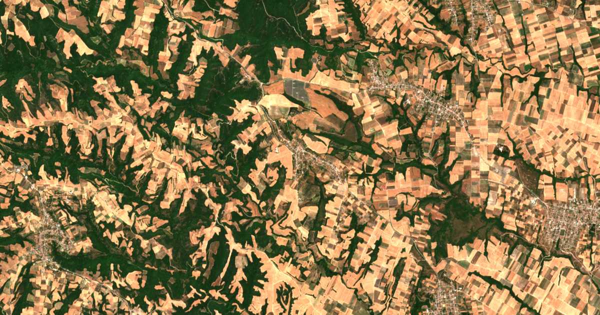 Carte satellite de Koúkos
