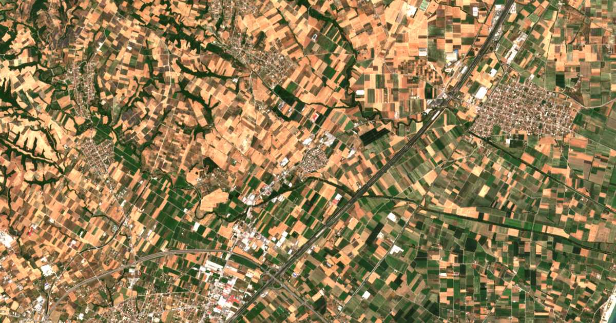 Carte satellite de Néa Chráni