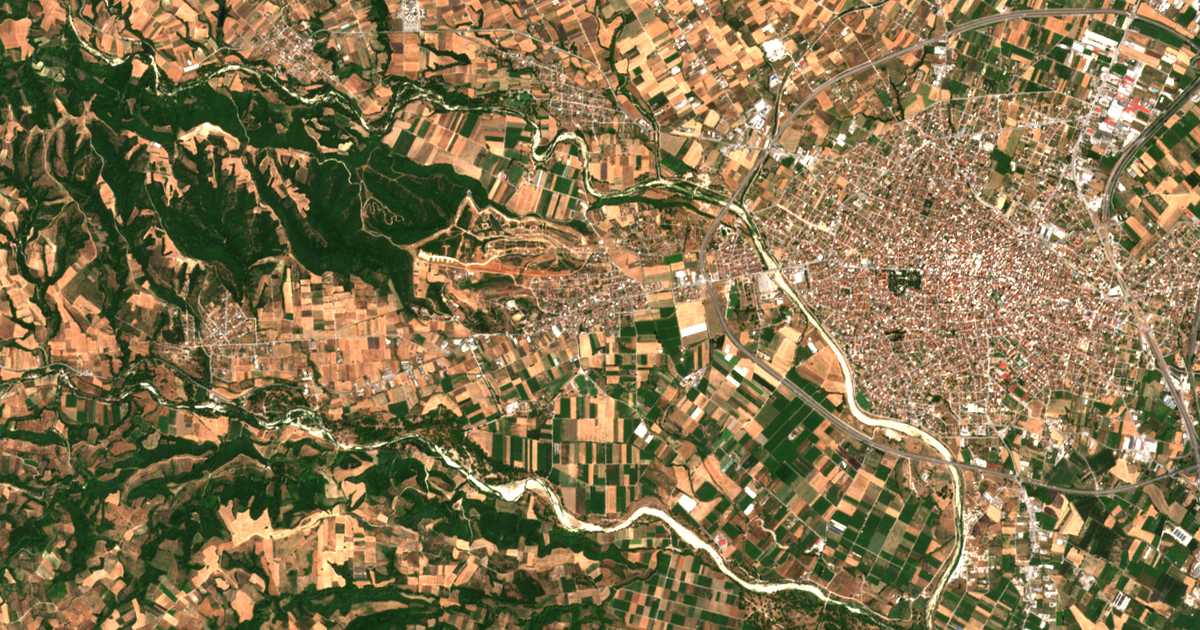Carte satellite de Svorónos