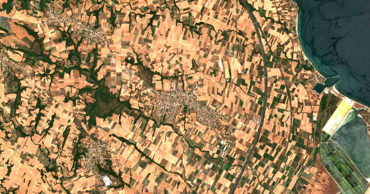 Carte satellite de Kítros