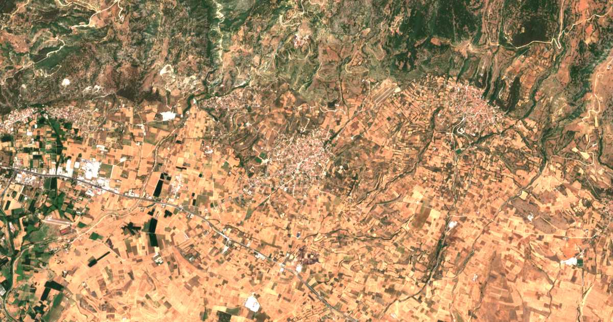 Carte satellite de Néo Soúli