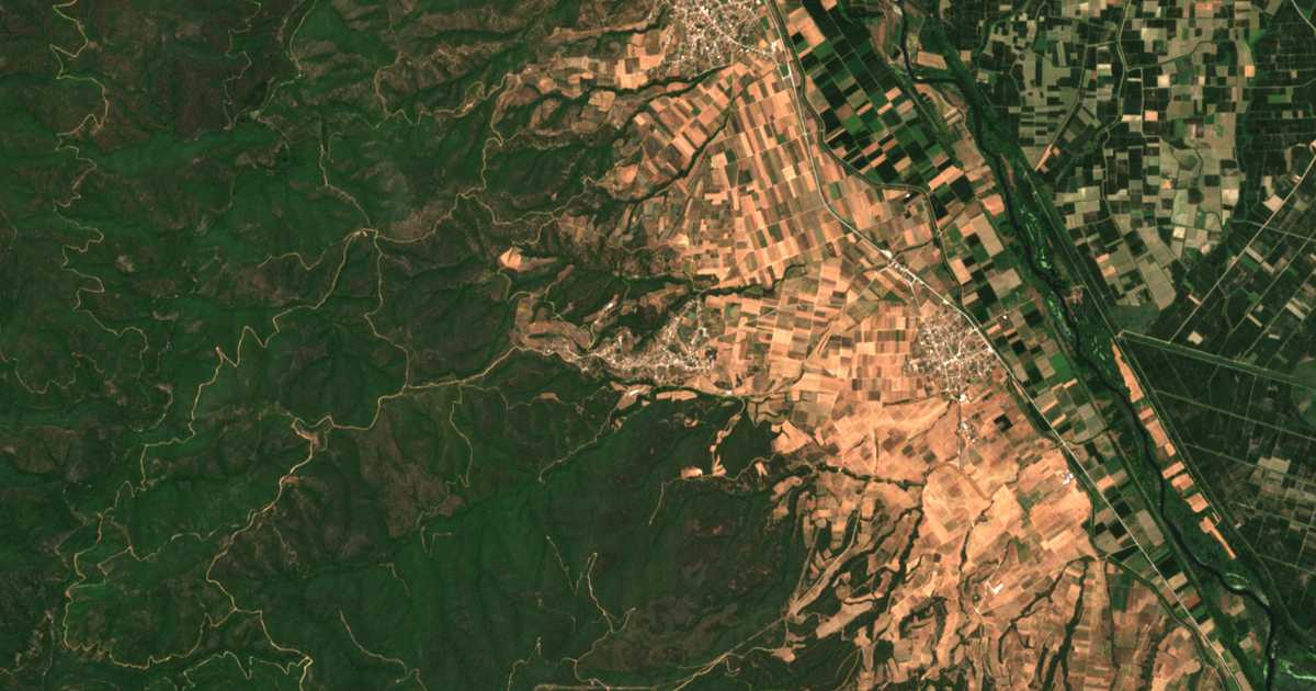 Carte satellite de Triás