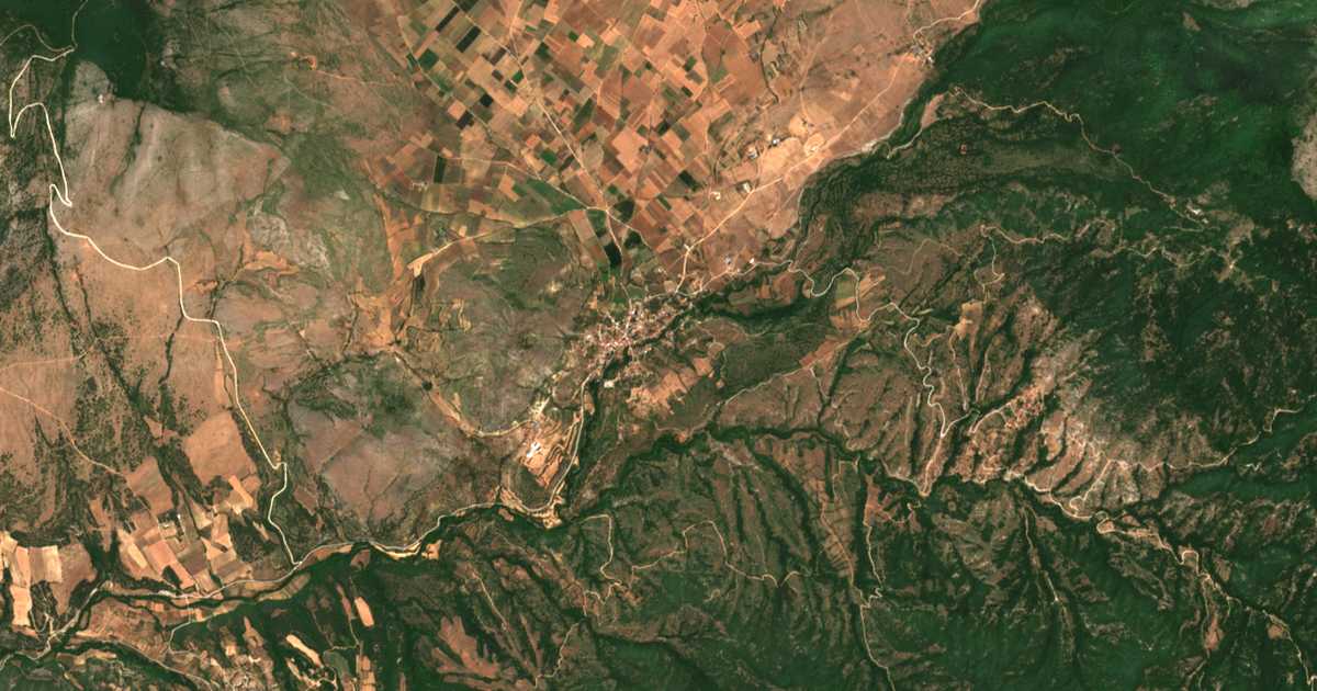 Carte satellite de Achladochóri
