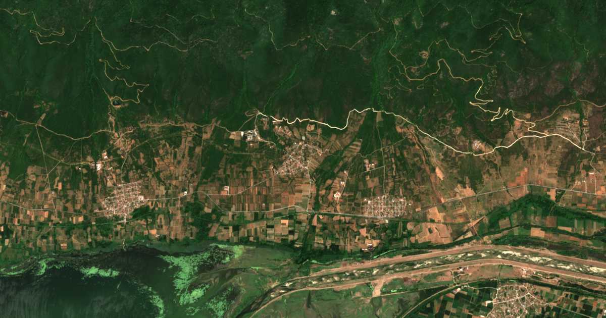 Carte satellite de Akritochórion