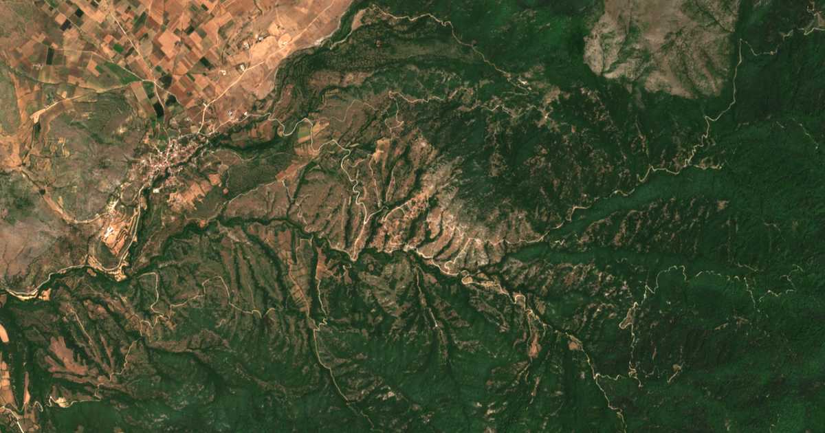 Carte satellite de Karydochórion