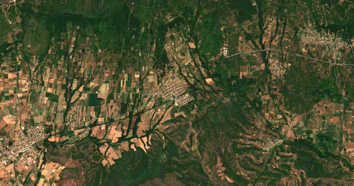 Carte satellite de Kastanoússa