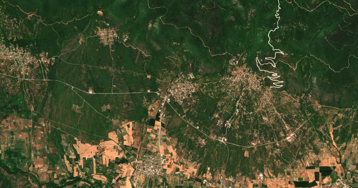 Carte satellite de Káto Poróia