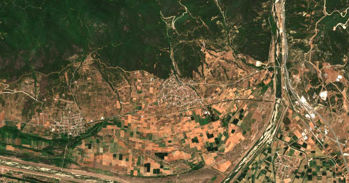 Carte satellite de Néo Petrítsi