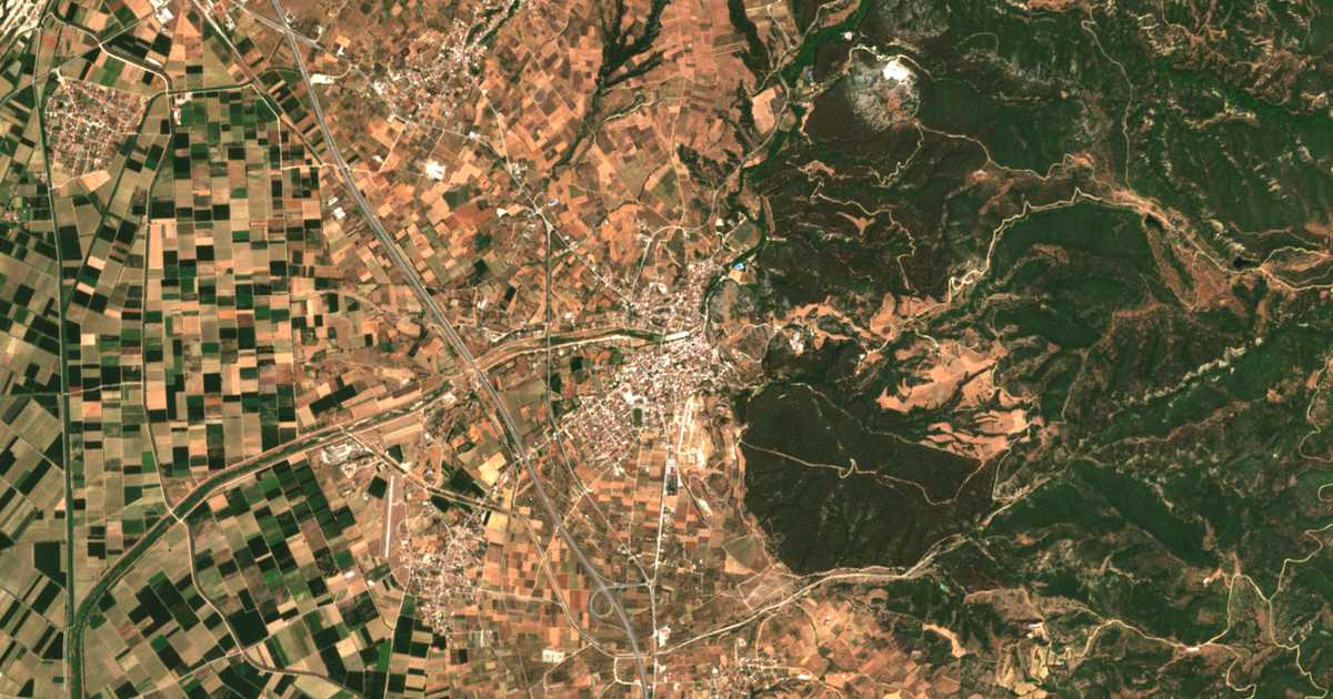 Carte satellite de Sidirókastro