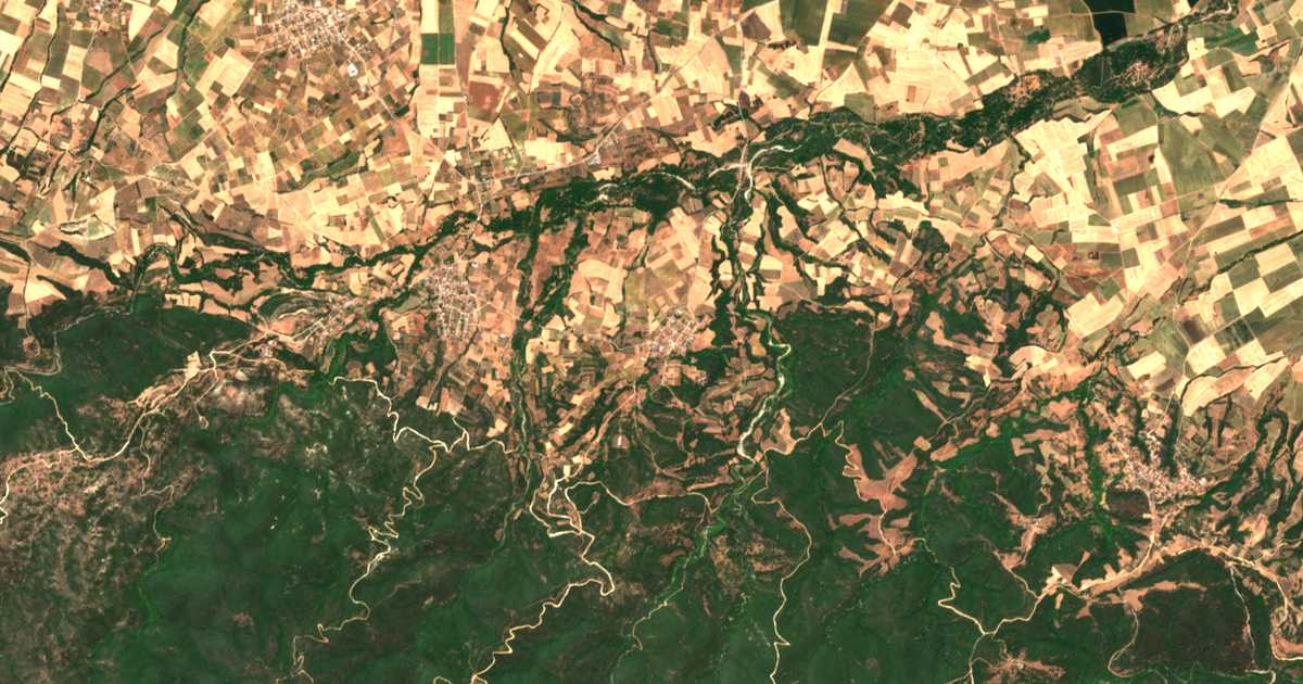 Carte satellite de Kastanochórion