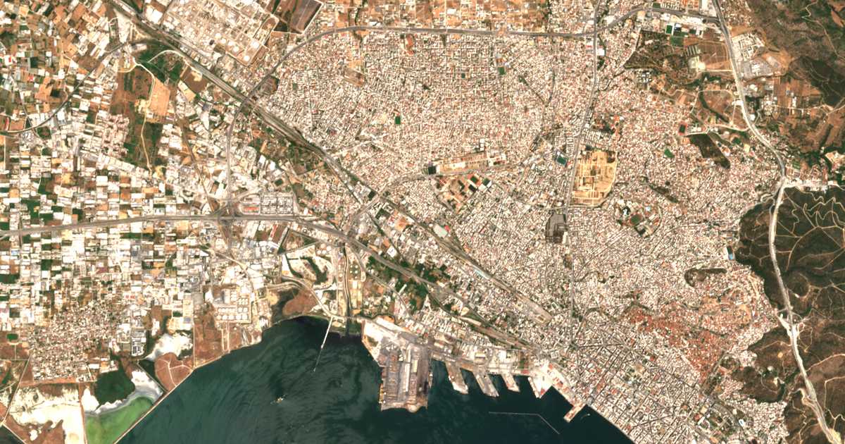 Carte satellite de Meneméni