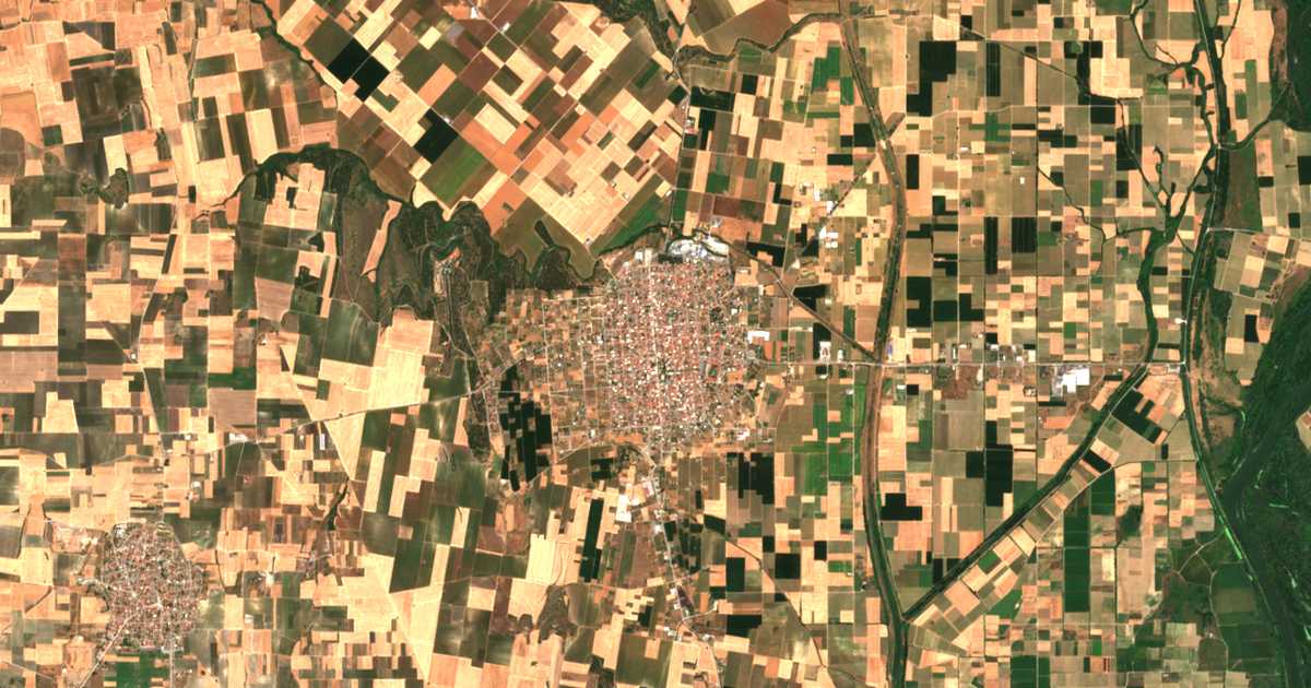 Carte satellite de Koufália