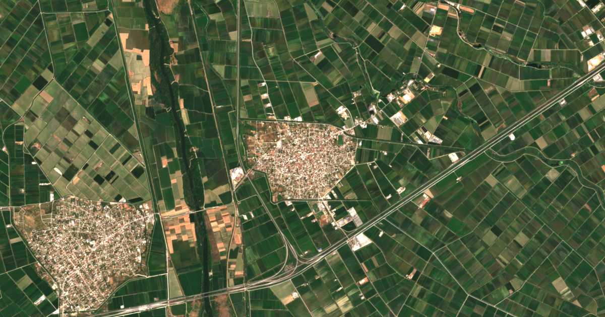 Carte satellite de Chalástra