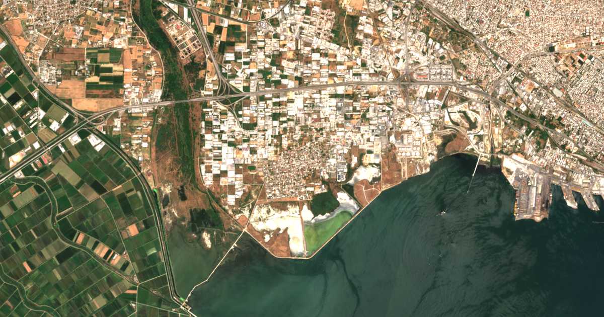 Carte satellite de Kalochóri