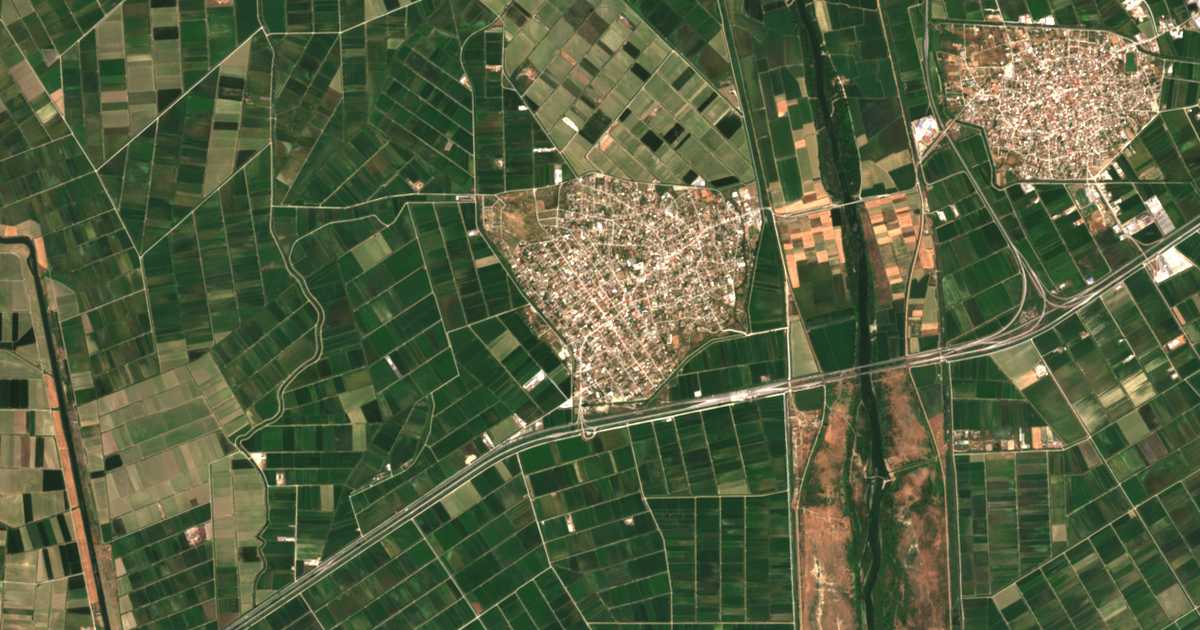 Carte satellite de Néa Málgara