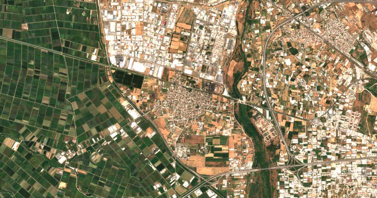 Carte satellite de Síndos
