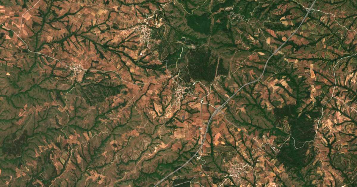 Carte satellite de Karteraí