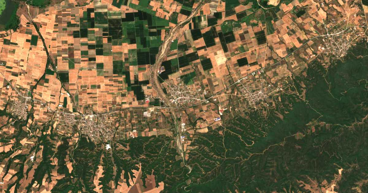 Carte satellite de Langadíkia